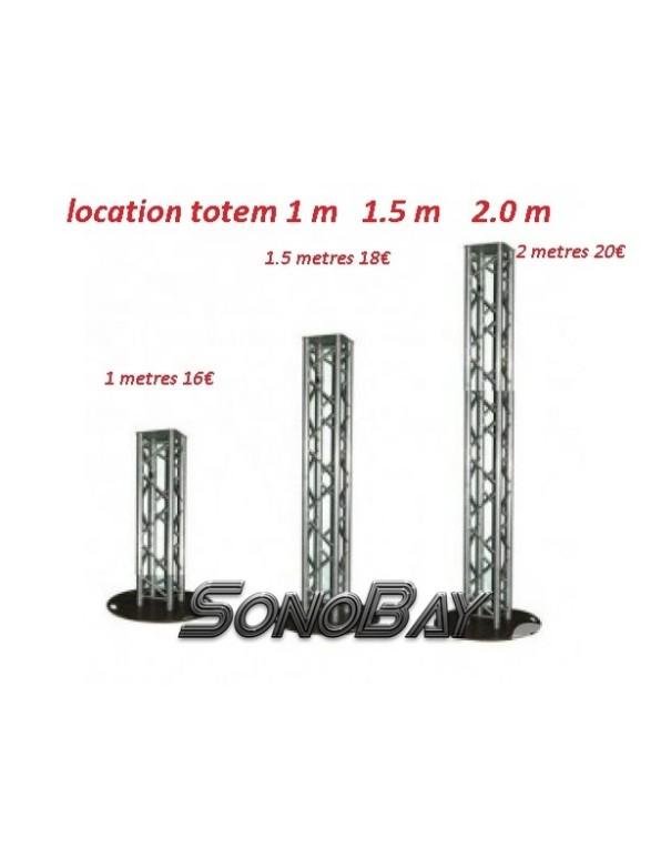 Location Totem 1 m 1.5 m 2 m